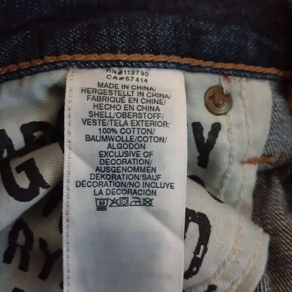 True Religion Men's Size 30 Medium Wash Distressed Rocco Relaxed Skinny Jeans - Picture 12 of 16